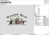 Gossiptext Embroidery File 6 sizes