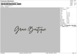Grace B Embroidery File 6 sizes