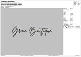 Grace B Embroidery File 6 sizes