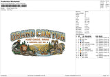 Grand Canyon Embroidery File 6 sizes