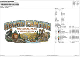 Grand Canyon Embroidery File 6 sizes