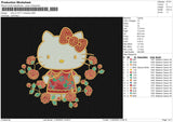 HALLO KITTY chinesse Embroidery File 6 size