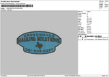 Haulingtext Embroidery File 6 sizes