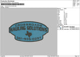 Haulingtext Embroidery File 6 sizes