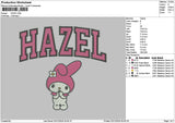 Hazeltext Embroidery File 6 sizes