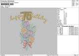 Flowers Hbd Embroidery File 6 sizes