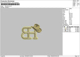Hb Puff Embroidery File 6 sizes