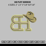 Hb Puff Embroidery File 6 sizes