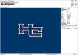 Hctext Logo Embroidery File 6 sizes