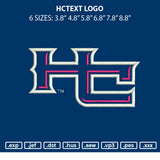 Hctext Logo Embroidery File 6 sizes