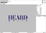 Heardtext 001 Embroidery File 6 sizes