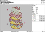 Hk Donuts Embroidery File 6 sizes