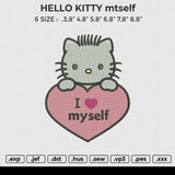 HELLO KITTY mtself Embroidery File 6 size