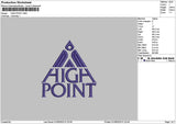 Hightext 0109 Embroidery File 6 sizes