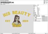 Belle Text 2503 Embroidery File 6 sizes