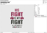 HIS FIGHT Embroidery File 6 size