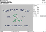 Dog Island Embroidery File 6 sizes