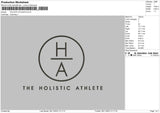 Holistic A Embroidery File 6 sizes