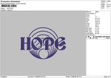 Hopetext 1105 Embroidery File 6 sizes