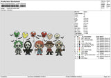 Horror Gang 0408 Embroidery File 6 sizes