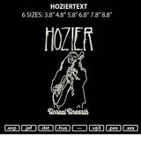 Hoziertext Embroidery File 6 sizes
