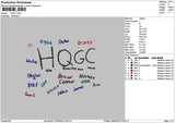 Hqgctext Embroidery File 6 sizes