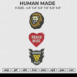 HUMAN MADE Embroidery File 6 size