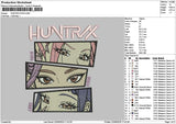 Eyes Rectangle Embroidery File 6 sizes