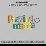 Prayingtext Embroidery File 6 sizes