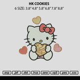 Hk Cookies Embroidery File 6 sizes