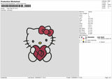 Hello Kitty XO Embroidery Files