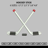 Hockey Sticks Embroidery File 6 sizes