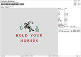 Horsestext 2608 Embroidery File 6 sizes
