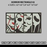 Horror Rectangle 02 Embroidery File 6 sizes