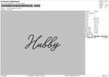 Hubby Embroidery File 6 sizes