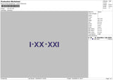 Roman Numerals 1402 Embroidery File 6 sizes