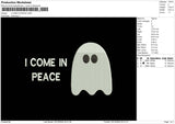 Peacetext 01 Embroidery File 6 sizes