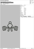 Icon Fitnes Barbel Embroidery