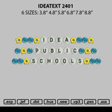 Ideatext 2401 Embroidery File 6 sizes