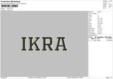 Ikra Embroidery File 6 sizes
