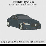 INFINITI Q50 car Embroidery File 6 size