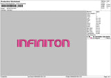 Infinitiontext Embroidery File 6 sizes