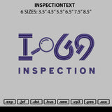 Inspectiontext Embroidery File 6 sizes