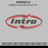 Introtext 01 Embroidery File 6 sizes