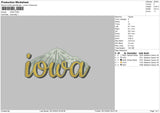 Iowa Embroidery File 6 sizes