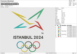 ISTANBUL 2024 Embroidery File 6 size
