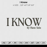 I know Embroidery