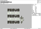 Jesustext 1105b Embroidery File 6 sizes