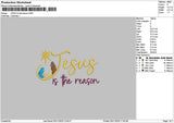 Jesustext 0311 Embroidery File 6 sizes