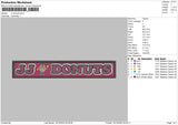 JJ Donuts Embroidery File 6 sizes